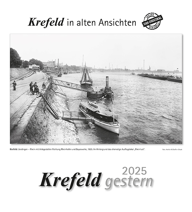 Cover: 9783961666140 | Krefeld gestern 2025 | Krefeld in alten Ansichten | Kalender | 13 S.