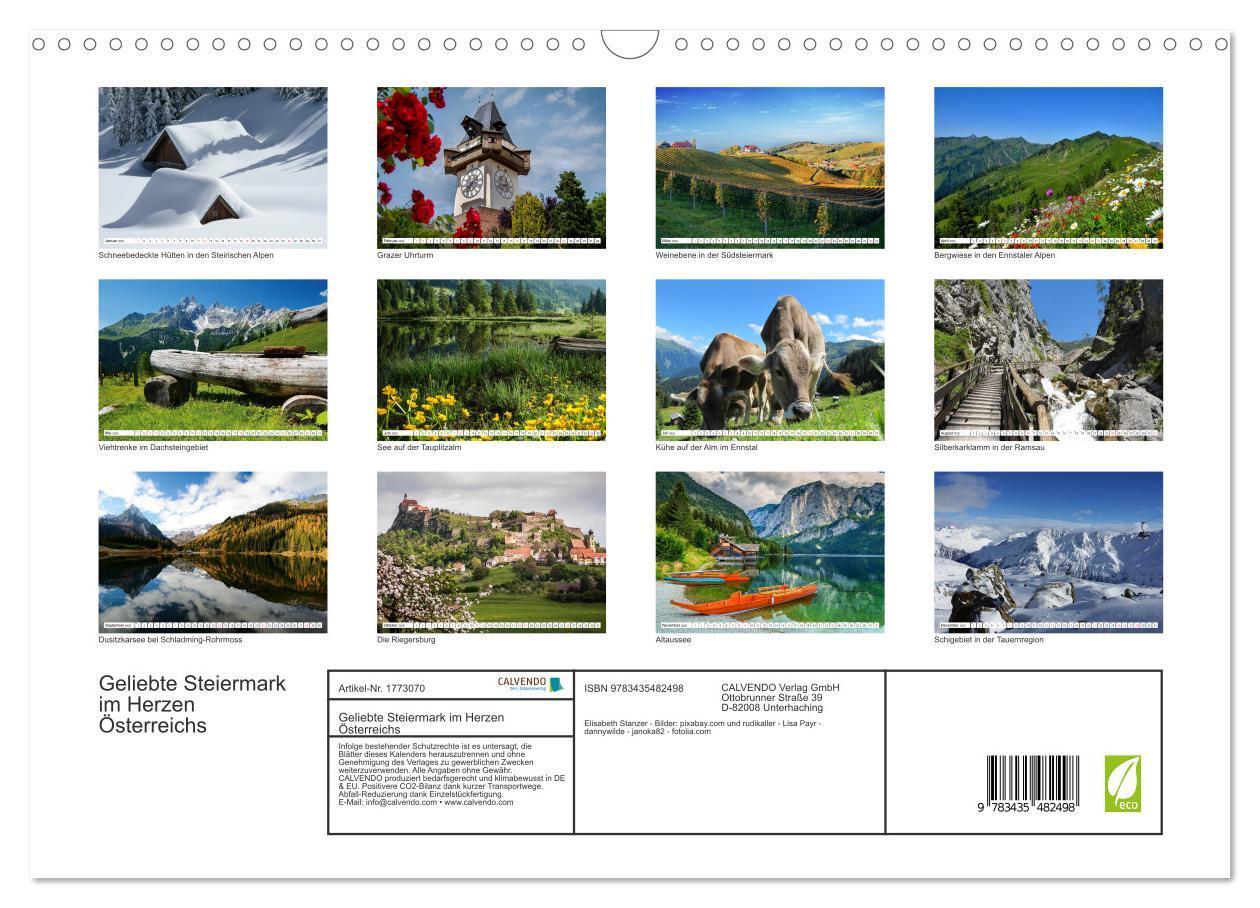 Bild: 9783435482498 | Geliebte Steiermark im Herzen Österreichs (Wandkalender 2025 DIN A3...