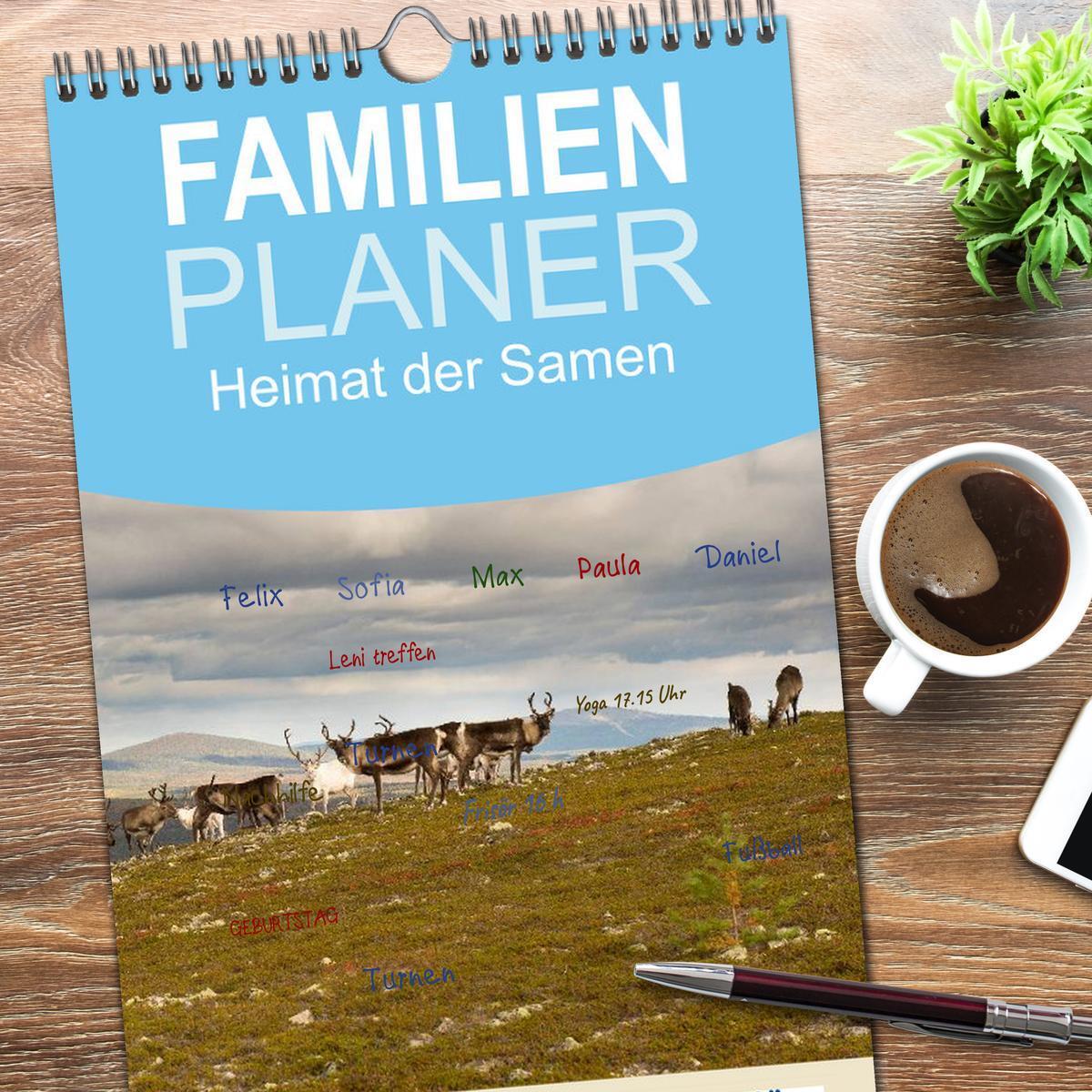 Bild: 9783457105320 | Familienplaner 2025 - Heimat der Samen mit 5 Spalten (Wandkalender,...