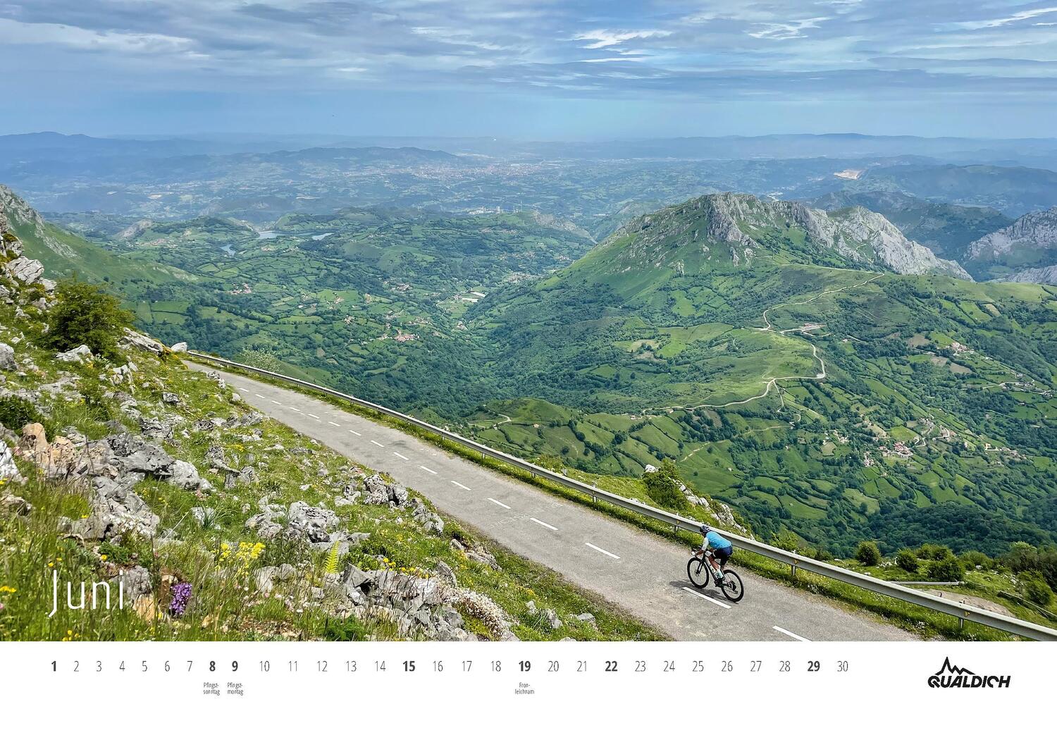 Bild: 9783942191159 | quäldich.de-Rennrad-Kalender 2025 Format DIN A3 | Kalender | Deutsch