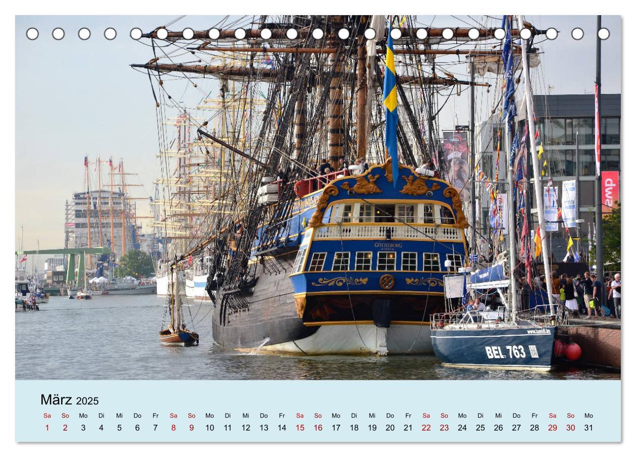 Bild: 9783435438310 | Parade der Windjammer - 2025 (Tischkalender 2025 DIN A5 quer),...