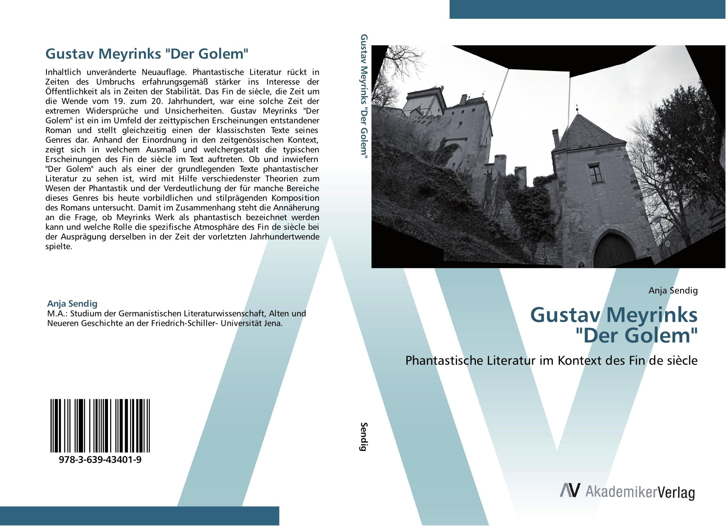 Cover: 9783639434019 | Gustav Meyrinks "Der Golem" | Anja Sendig | Taschenbuch | Paperback