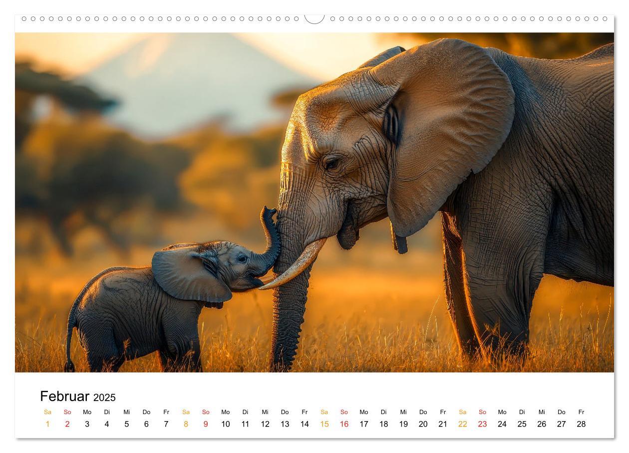 Bild: 9783457240496 | Elefanten - Riesen der Wildnis (Wandkalender 2025 DIN A2 quer),...