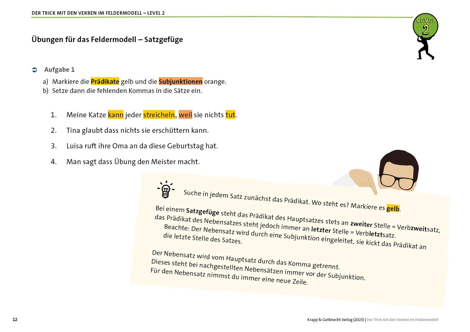 Bild: 9783963233012 | Der Trick mit den Verben im Feldermodell - Trainingsheft | Küsters