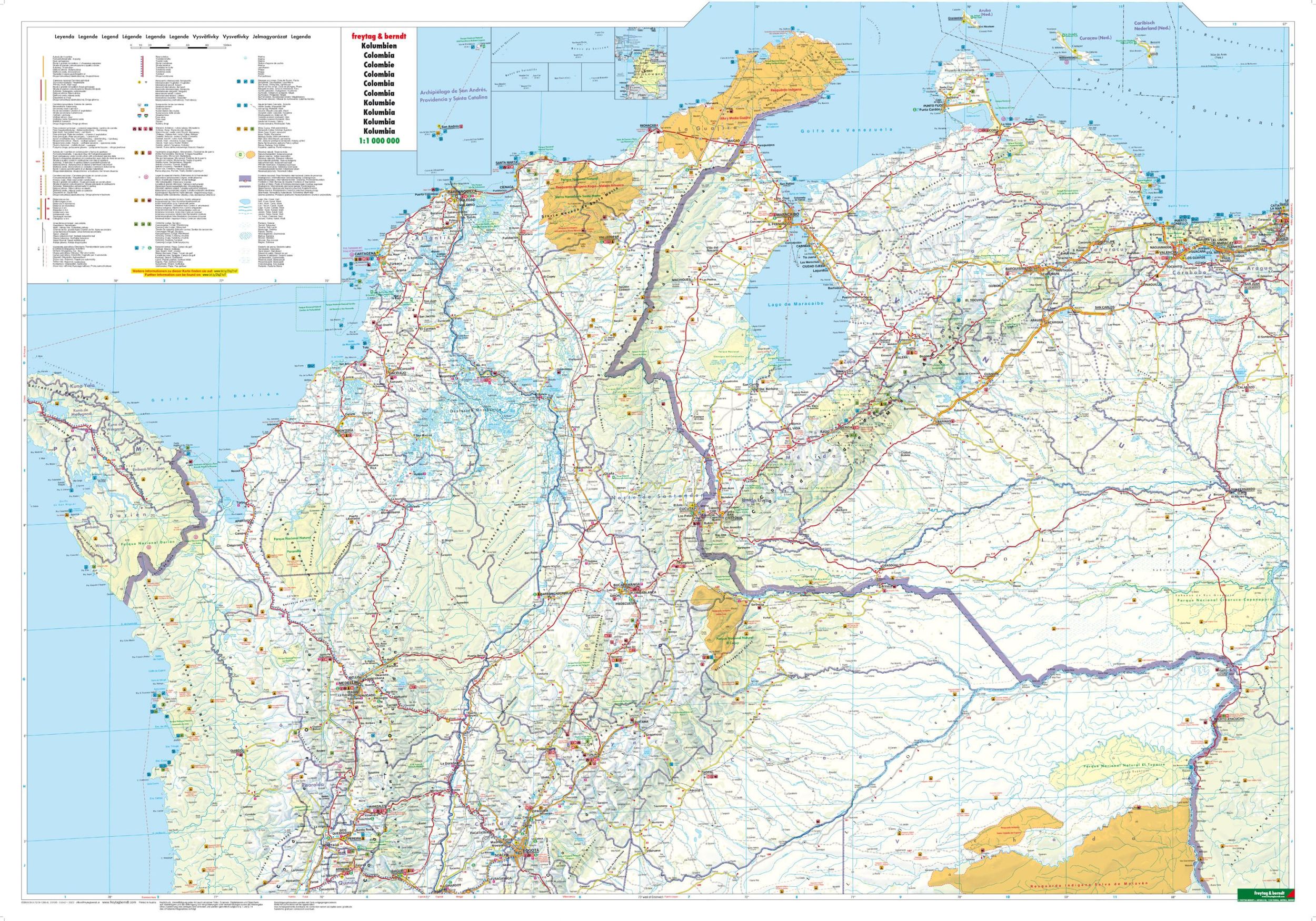 Bild: 9783707913958 | Kolumbien, Autokarte 1:1 Mio. | (Land-)Karte | Deutsch | 2013