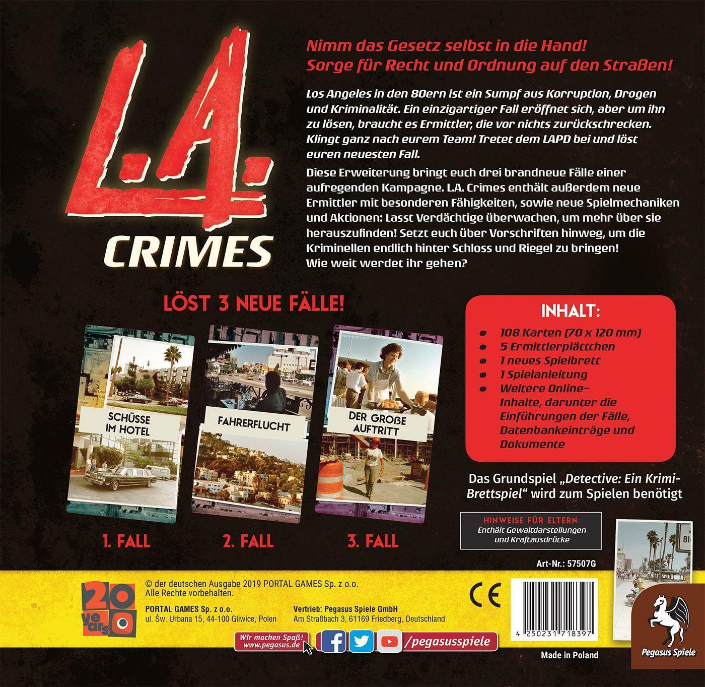 Bild: 4250231718397 | Detective: L.A. Crimes (Erweiterung) (Portal Games) | Spiel | 57507G