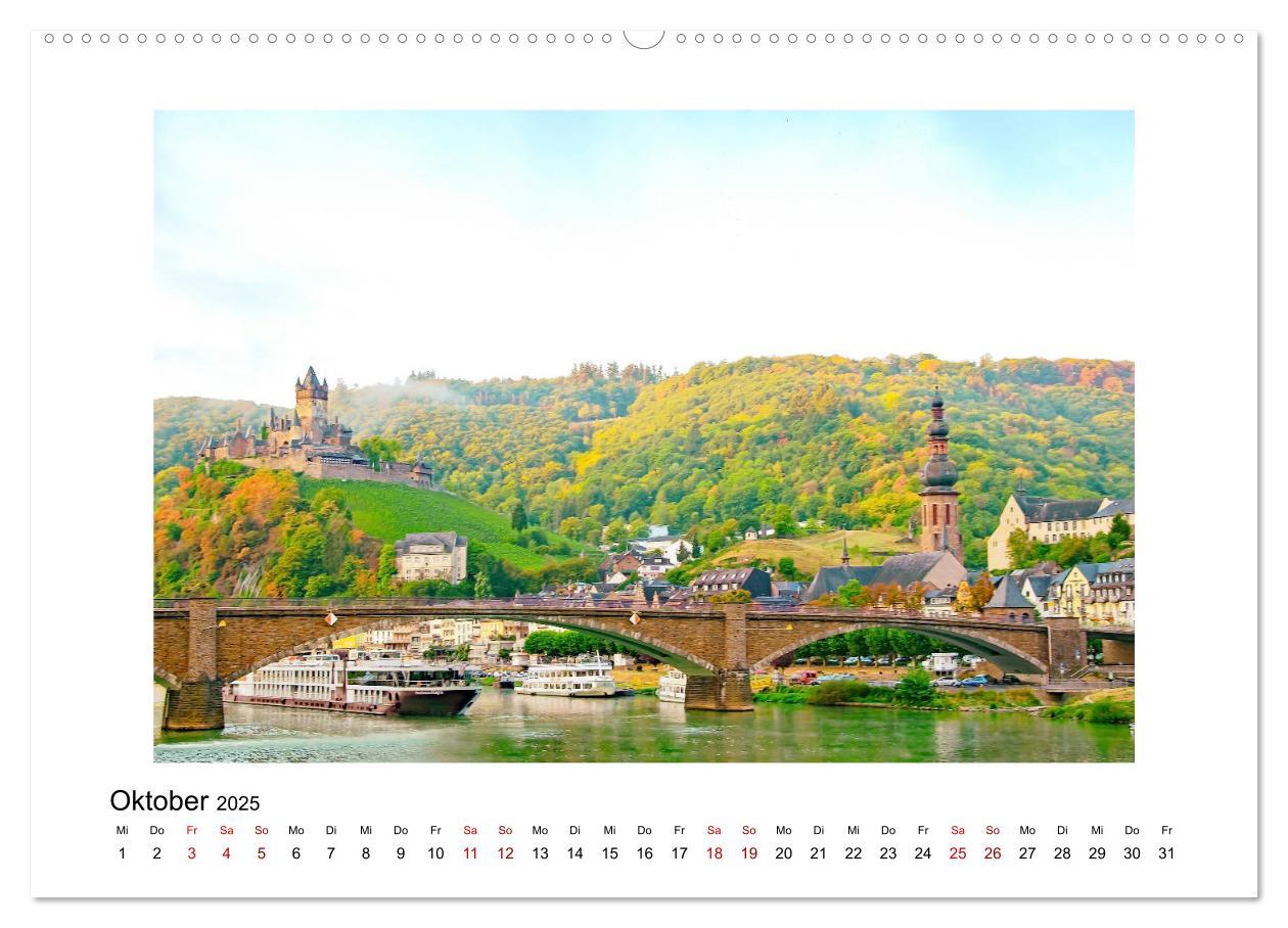 Bild: 9783435282234 | Cochem - an der Mosel (Wandkalender 2025 DIN A2 quer), CALVENDO...