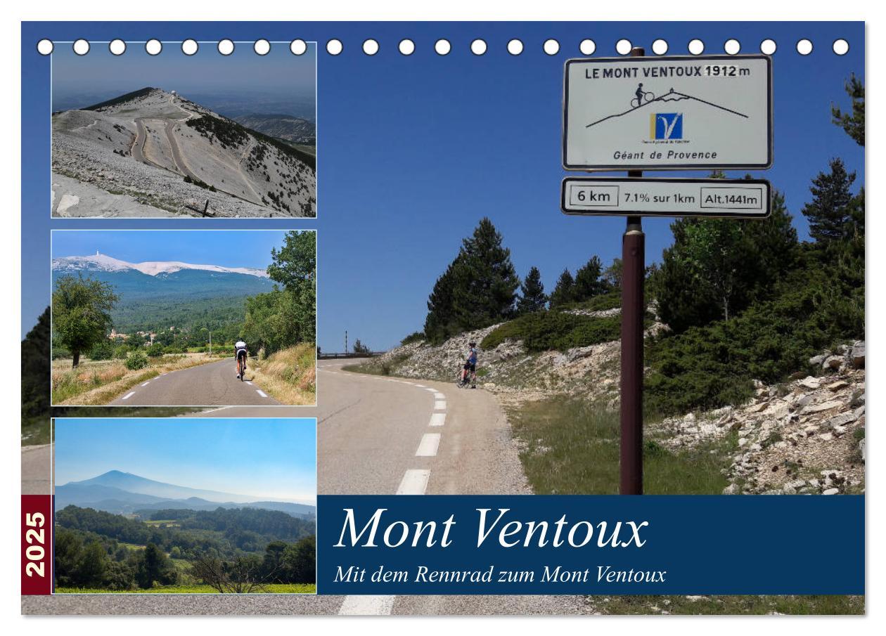 Cover: 9783435348756 | Mit dem Rennrad zum Mont Ventoux (Tischkalender 2025 DIN A5 quer),...