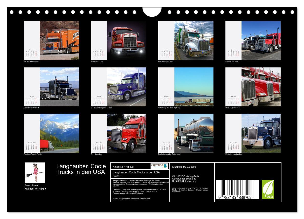 Bild: 9783435338702 | Langhauber. Coole Trucks in den USA (Wandkalender 2025 DIN A4...