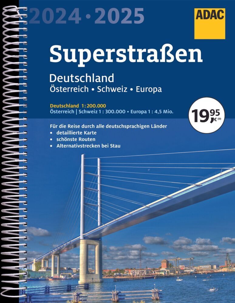 Cover: 9783826422959 | ADAC Superstraßen Autoatlas 2024/2025 Deutschland 1:200.000,...