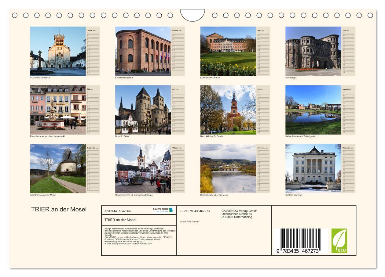 Bild: 9783435467273 | TRIER an der Mosel (Wandkalender 2025 DIN A4 quer), CALVENDO...