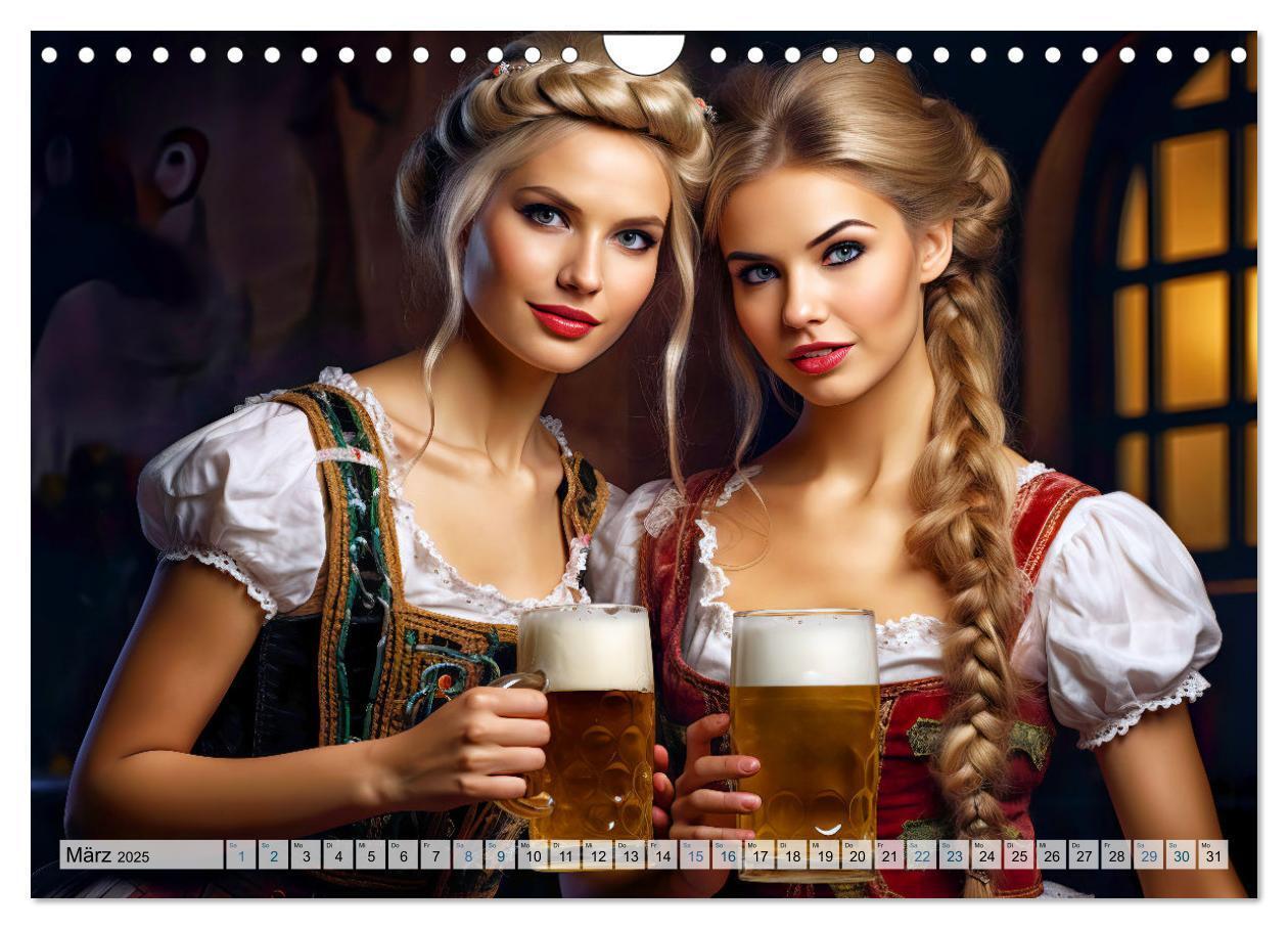 Bild: 9783383854170 | Bierzeltköniginnen - Biergenuss im Dirndl (Wandkalender 2025 DIN A4...