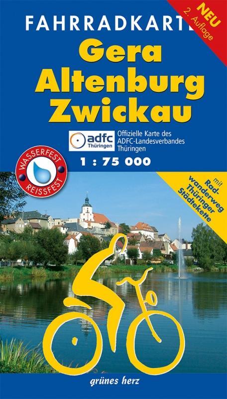 Cover: 9783866361928 | Fahrradkarte Gera, Altenburg, Zwickau 1:75.000 | (Land-)Karte | 2017