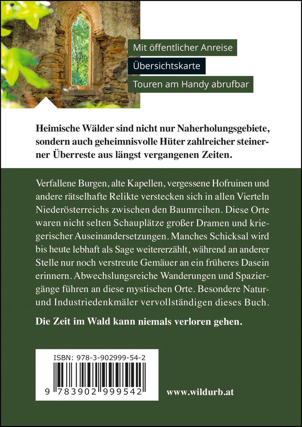 Rückseite: 9783902999542 | VERBORGEN. Geheimnisvolle Orte in Wäldern. | Niederösterreich | Buch