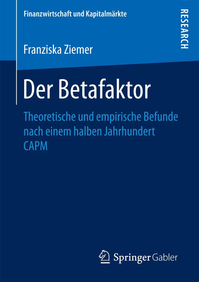 Cover: 9783658202446 | Der Betafaktor | Franziska Ziemer | Taschenbuch | xxxix | Deutsch