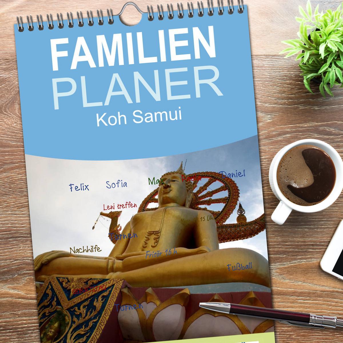 Bild: 9783457111260 | Familienplaner 2025 - Koh Samui mit 5 Spalten (Wandkalender, 21 x...