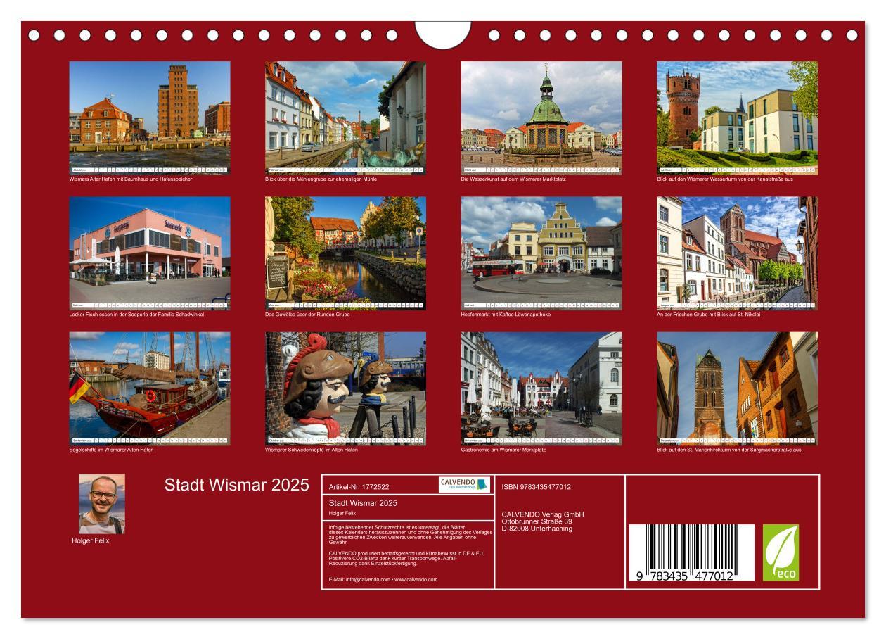 Bild: 9783435477012 | Stadt Wismar 2025 (Wandkalender 2025 DIN A4 quer), CALVENDO...