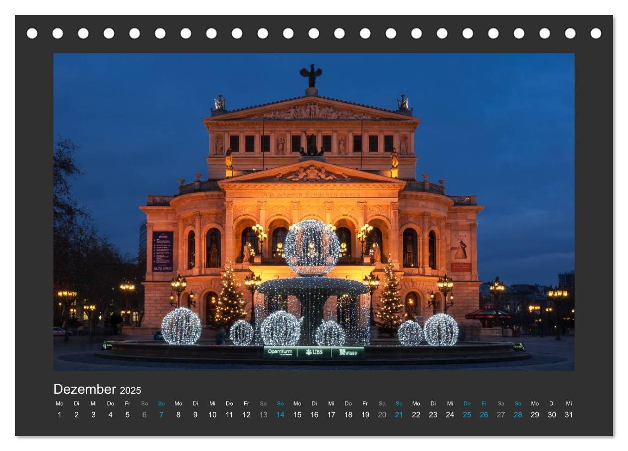 Bild: 9783435525294 | FRANKFURT - Nachtlichter 2025 (Tischkalender 2025 DIN A5 quer),...