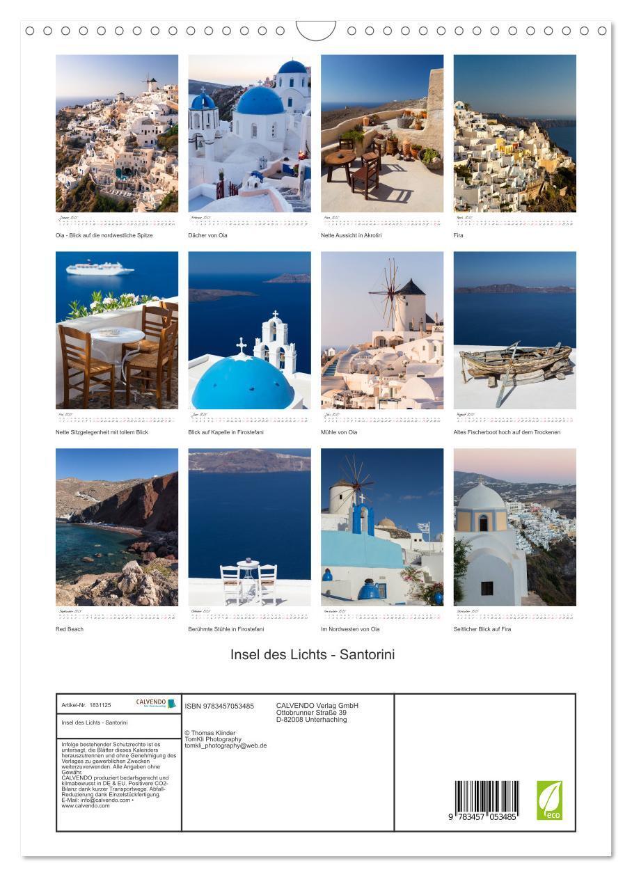 Bild: 9783457053485 | Insel des Lichts - Santorini (Wandkalender 2025 DIN A3 hoch),...