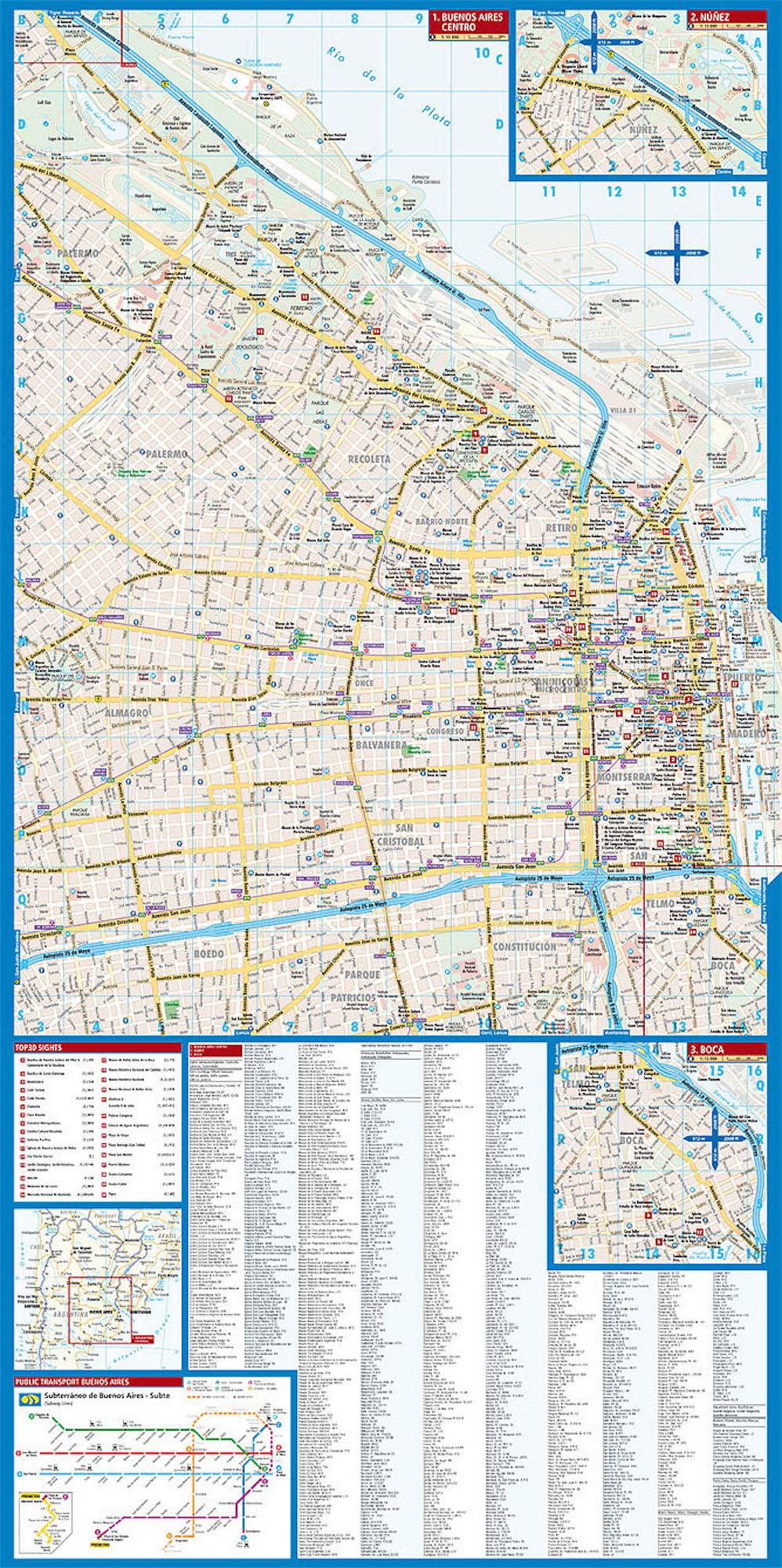 Bild: 9783866093003 | Buenos Aires 1 : 15 000 | (Land-)Karte | Borch Maps | 2 S. | Deutsch