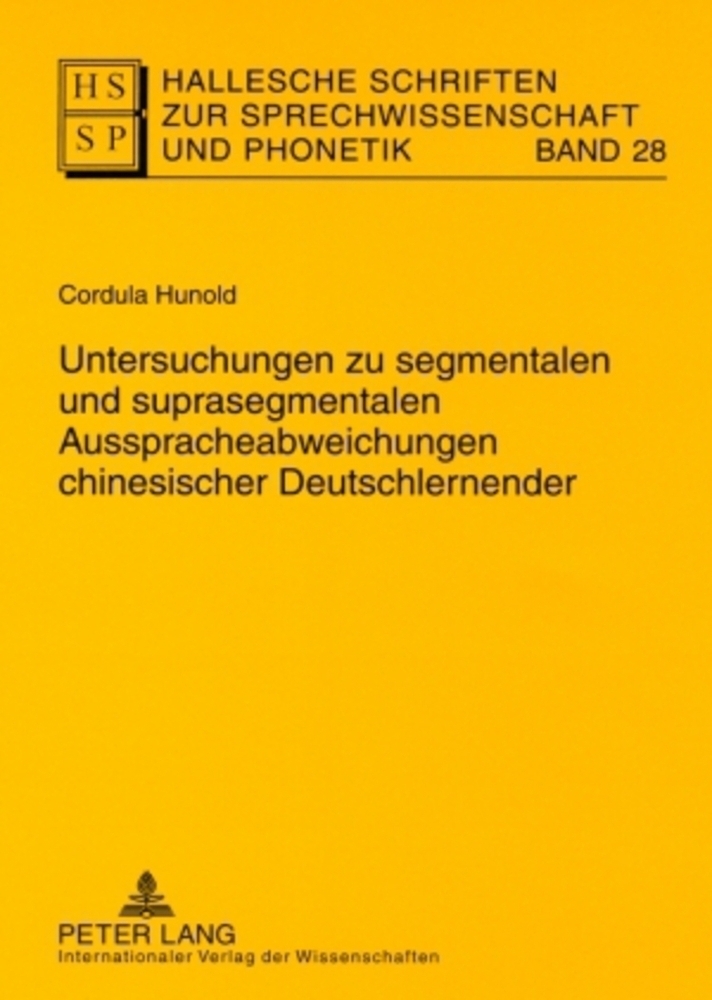 Cover: 9783631580653 | Untersuchungen zu segmentalen und suprasegmentalen...