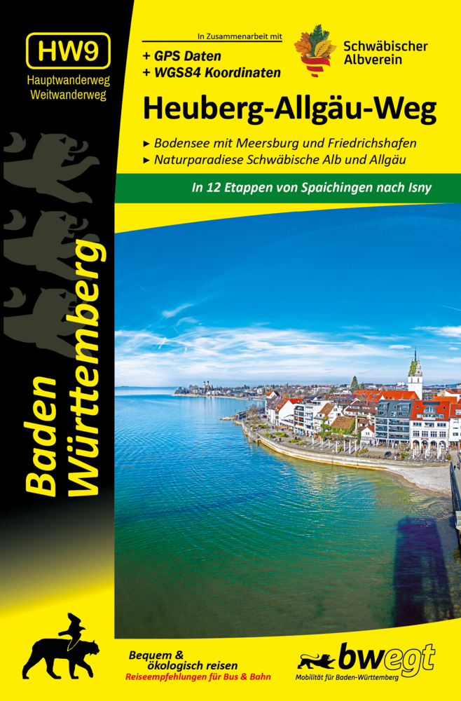 Cover: 9783948860189 | Heuberg-Allgäu-Weg HW9 - Bodensee, Naturparadiese Schwäbische Alb...