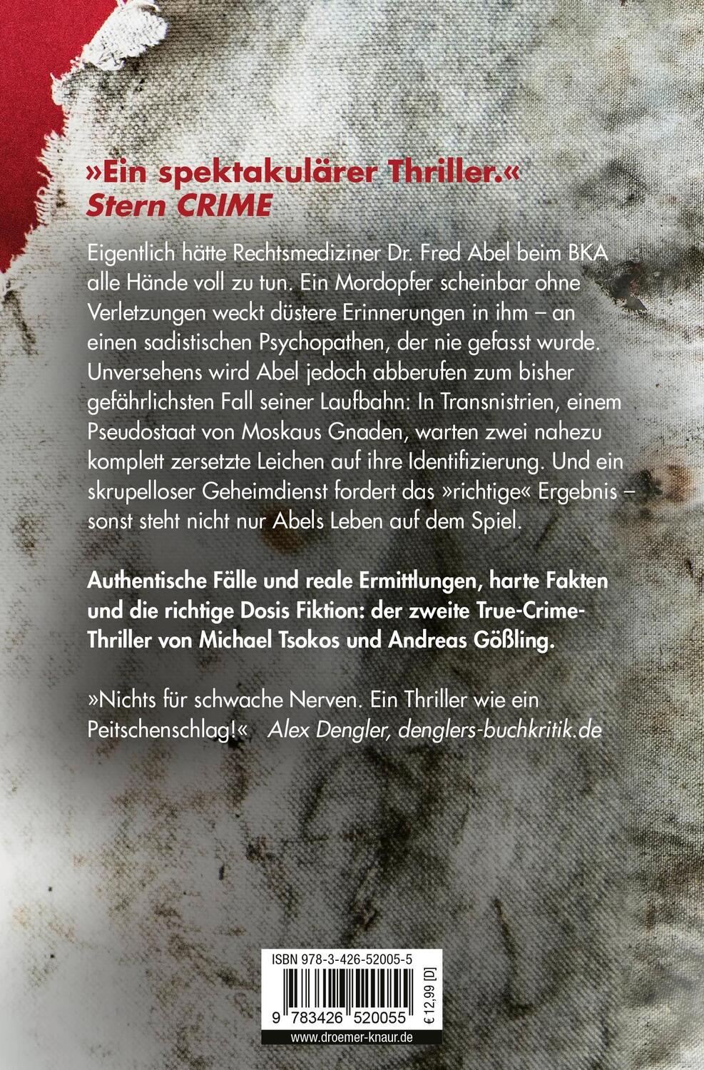 Rückseite: 9783426520055 | Zersetzt | True-Crime-Thriller | Michael Tsokos (u. a.) | Taschenbuch