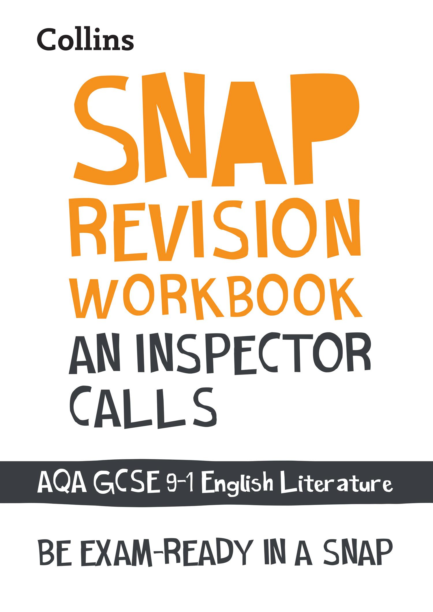 Cover: 9780008355265 | An Inspector Calls: AQA GCSE 9-1 English Literature Workbook | Gcse