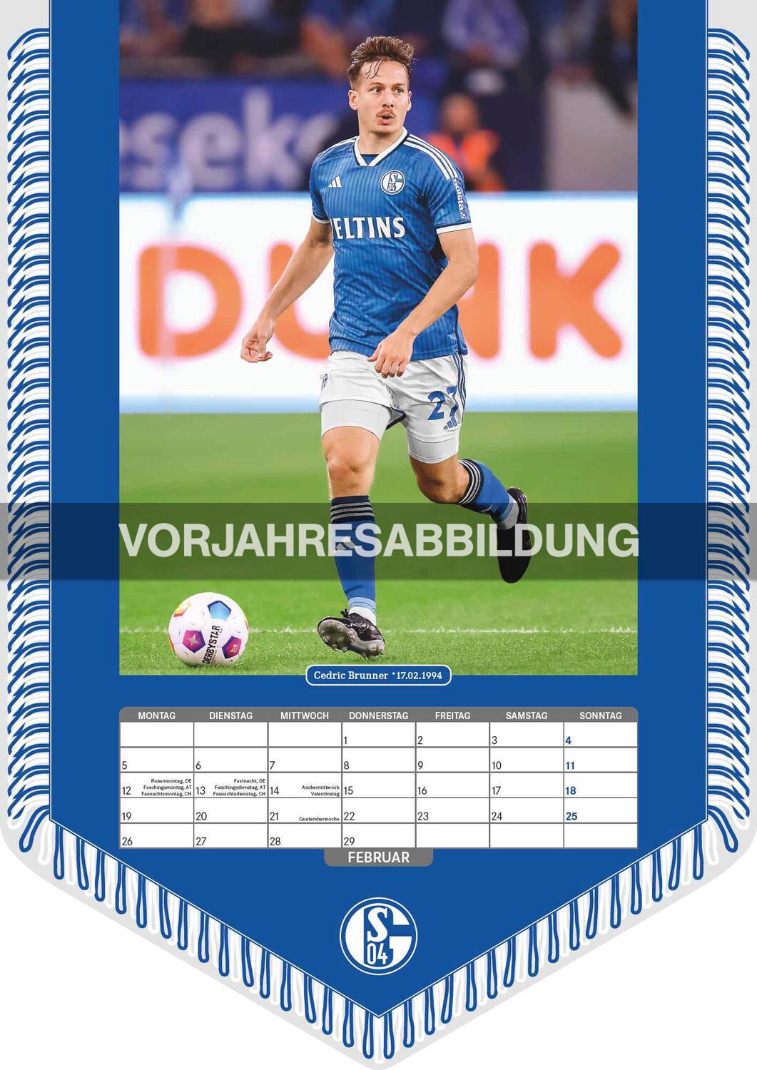 Bild: 4002725994462 | FC Schalke 04 2025 - Bannerkalender - Fan-Kalender -...