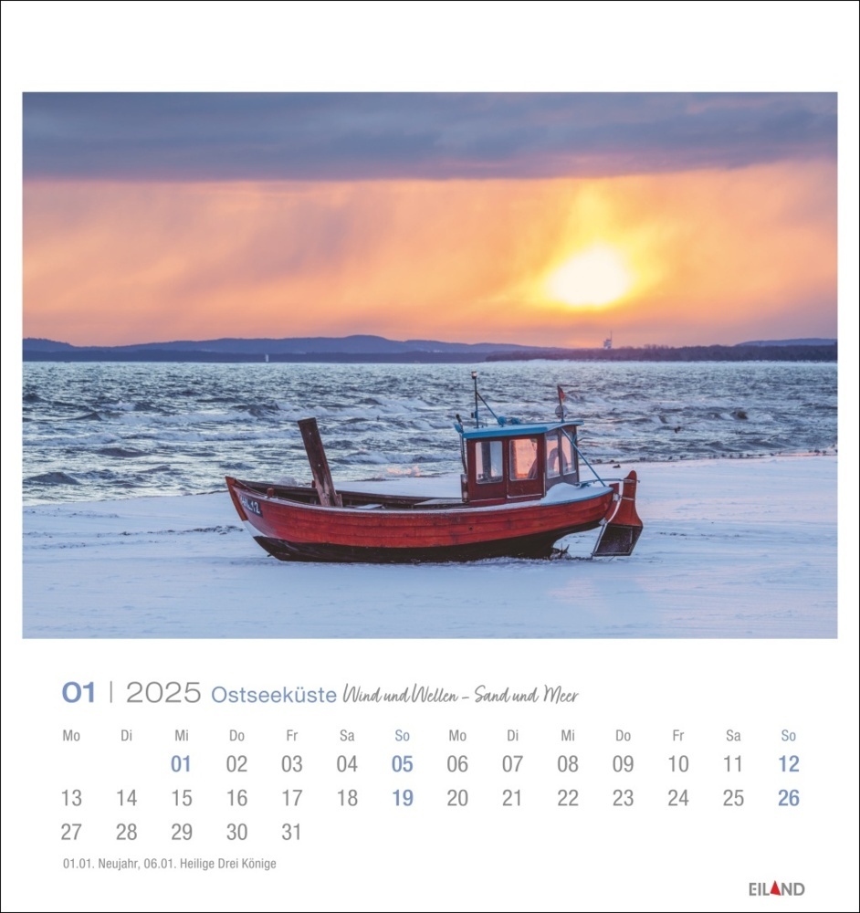 Bild: 9783964023308 | Ostseeküste Postkartenkalender 2025 - Wind und Wellen - Sand und Meer