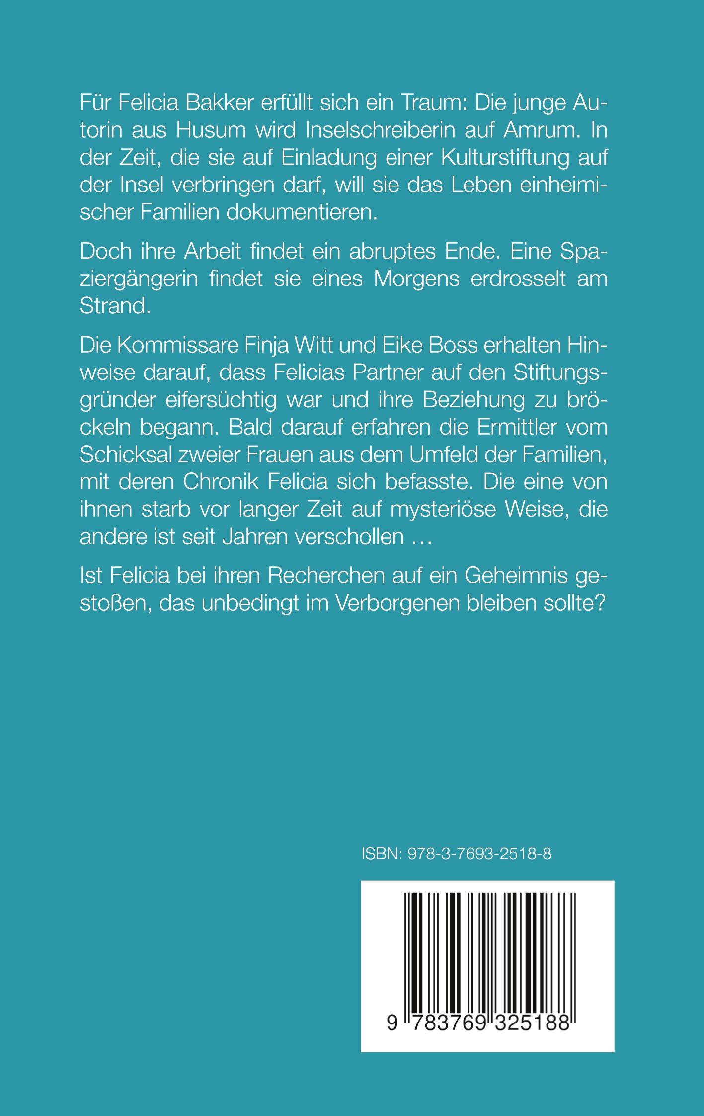 Rückseite: 9783769325188 | Küstenkripo Dagebüll - Die Inselschreiberin | Nordseekrimi | Busch