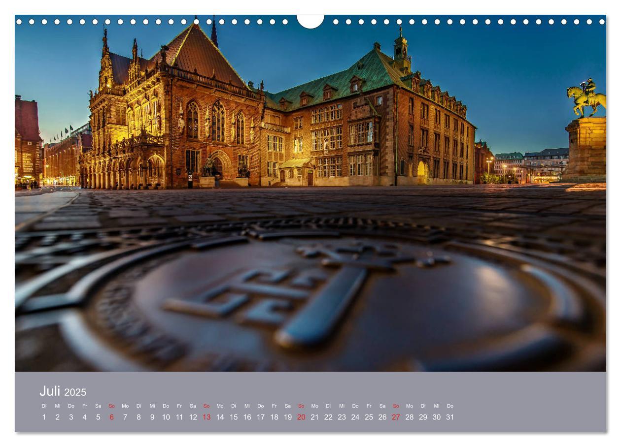 Bild: 9783435177233 | Nachts in Bremen (Wandkalender 2025 DIN A3 quer), CALVENDO...