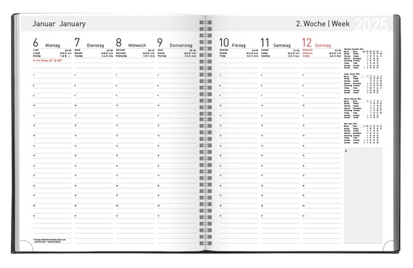 Bild: 9783731878650 | Buchkalender Manager-Timer Tizio Flexicover 2025 | Korsch Verlag