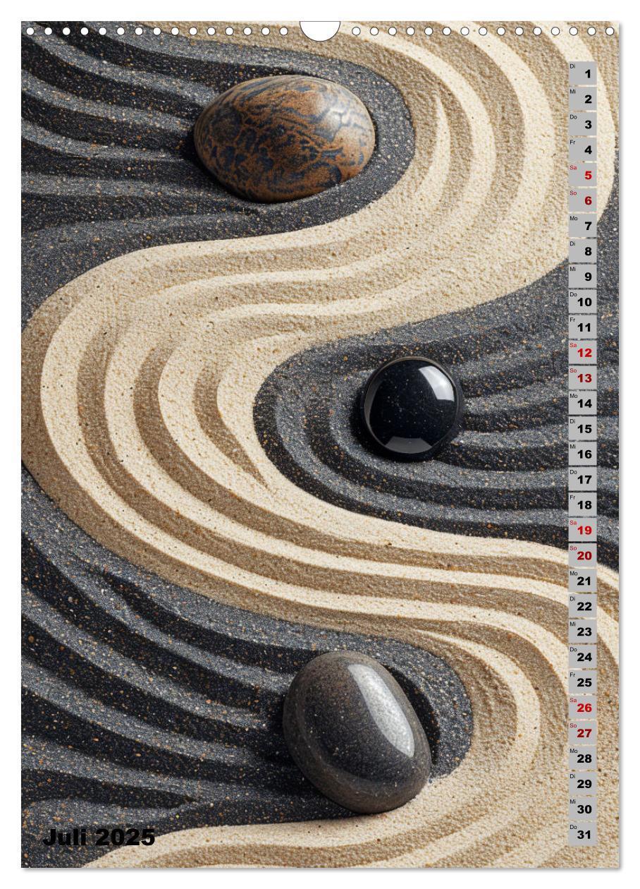 Bild: 9783457131008 | Zen aus Sand (Wandkalender 2025 DIN A3 hoch), CALVENDO Monatskalender