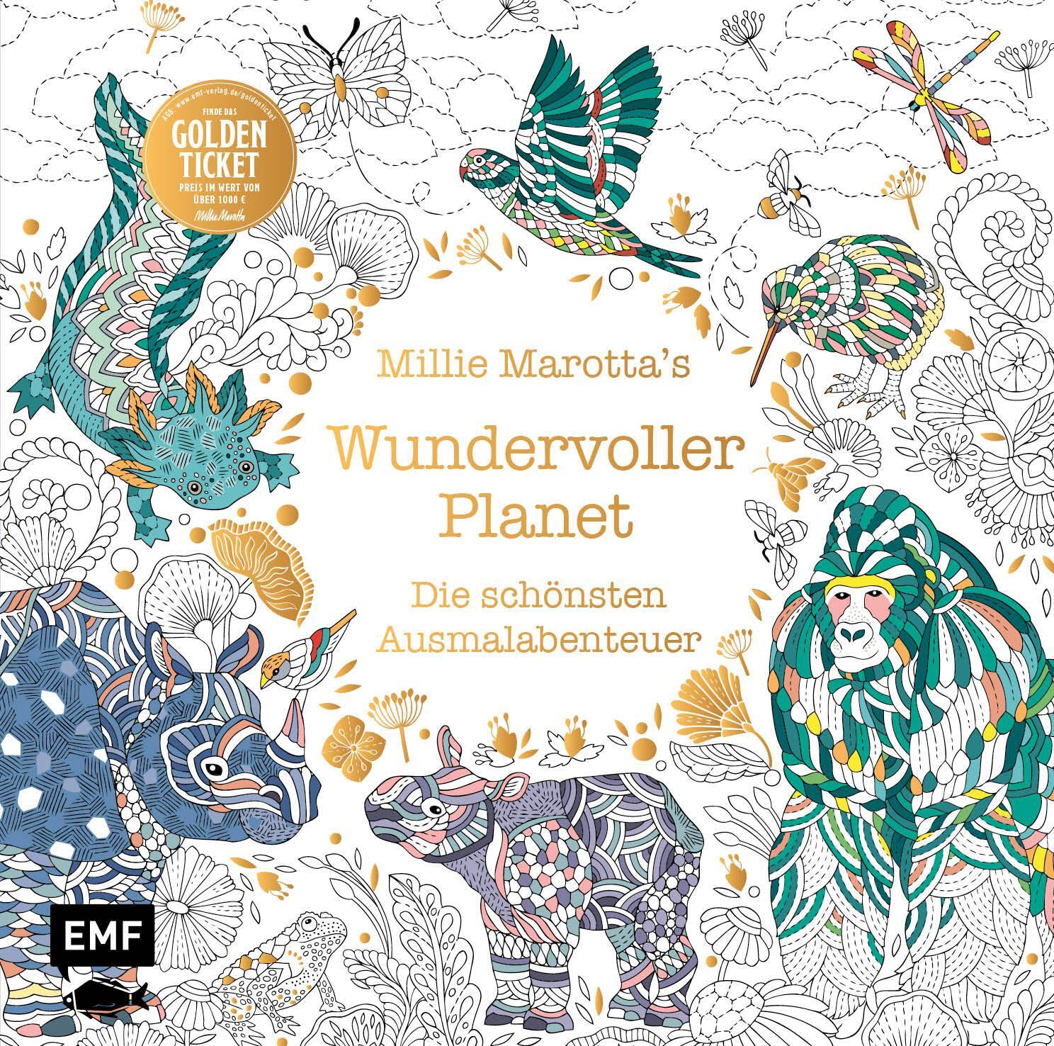 Cover: 9783745924183 | Millie Marotta's Wundervoller Planet - Die schönsten Ausmal-Abenteuer