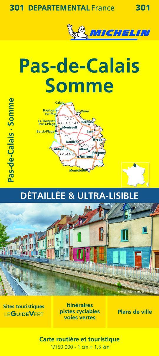 Cover: 9782067202023 | Pas-de-Calais, Somme - Michelin Local Map 301 | Michelin | Englisch