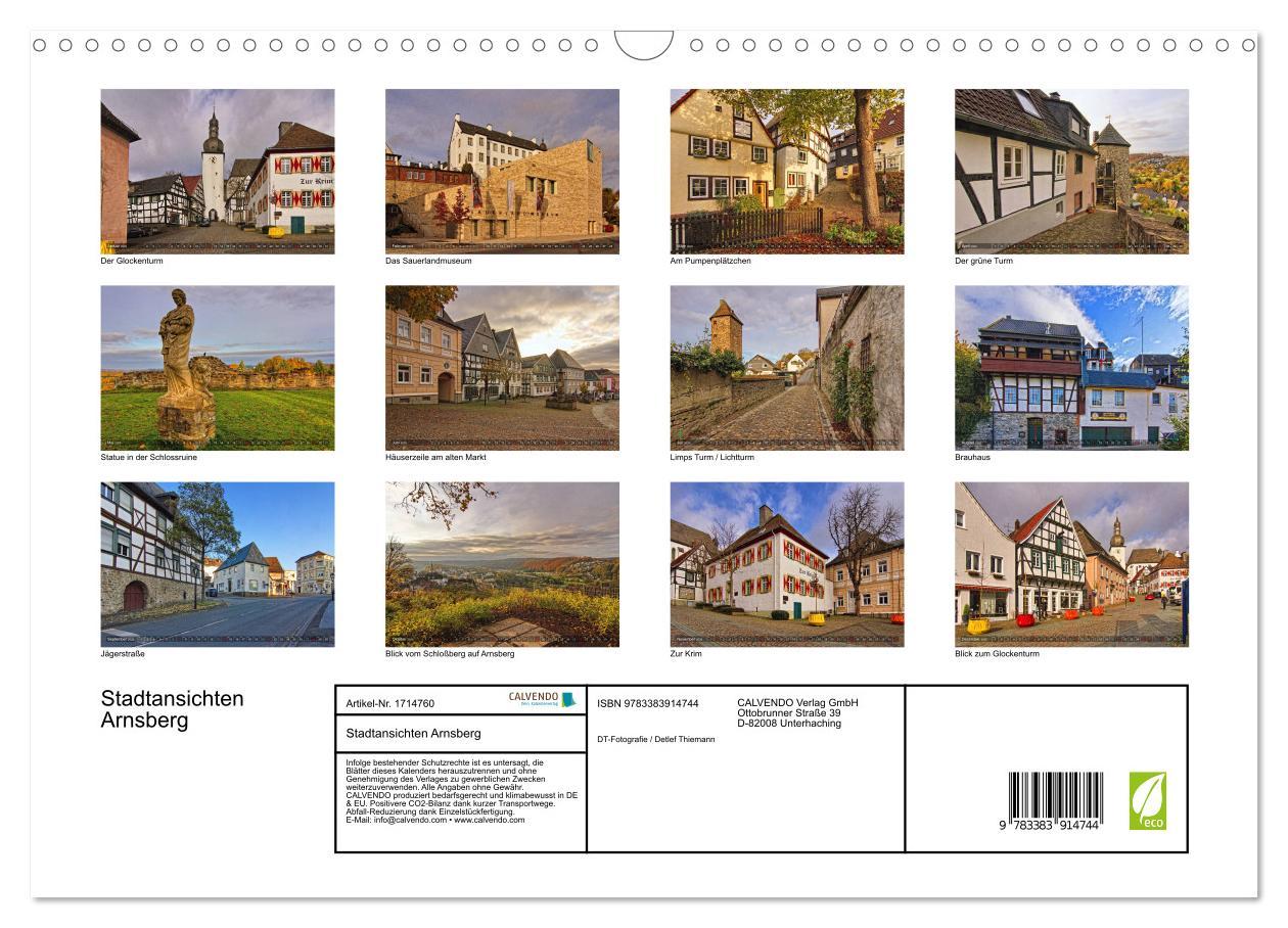 Bild: 9783383914744 | Stadtansichten Arnsberg (Wandkalender 2025 DIN A3 quer), CALVENDO...