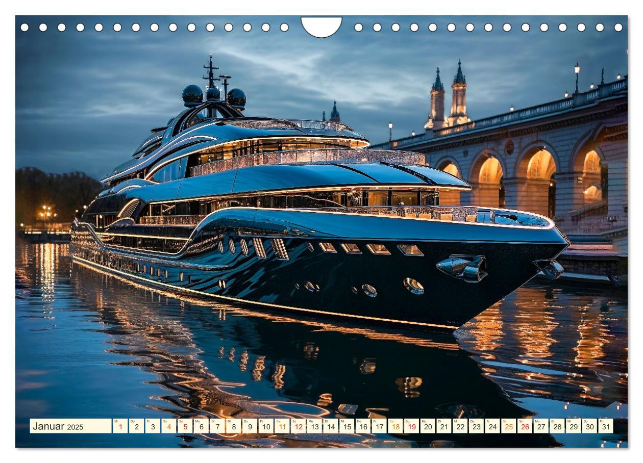 Bild: 9783383855528 | Mega Yachten Fantasien (Wandkalender 2025 DIN A4 quer), CALVENDO...