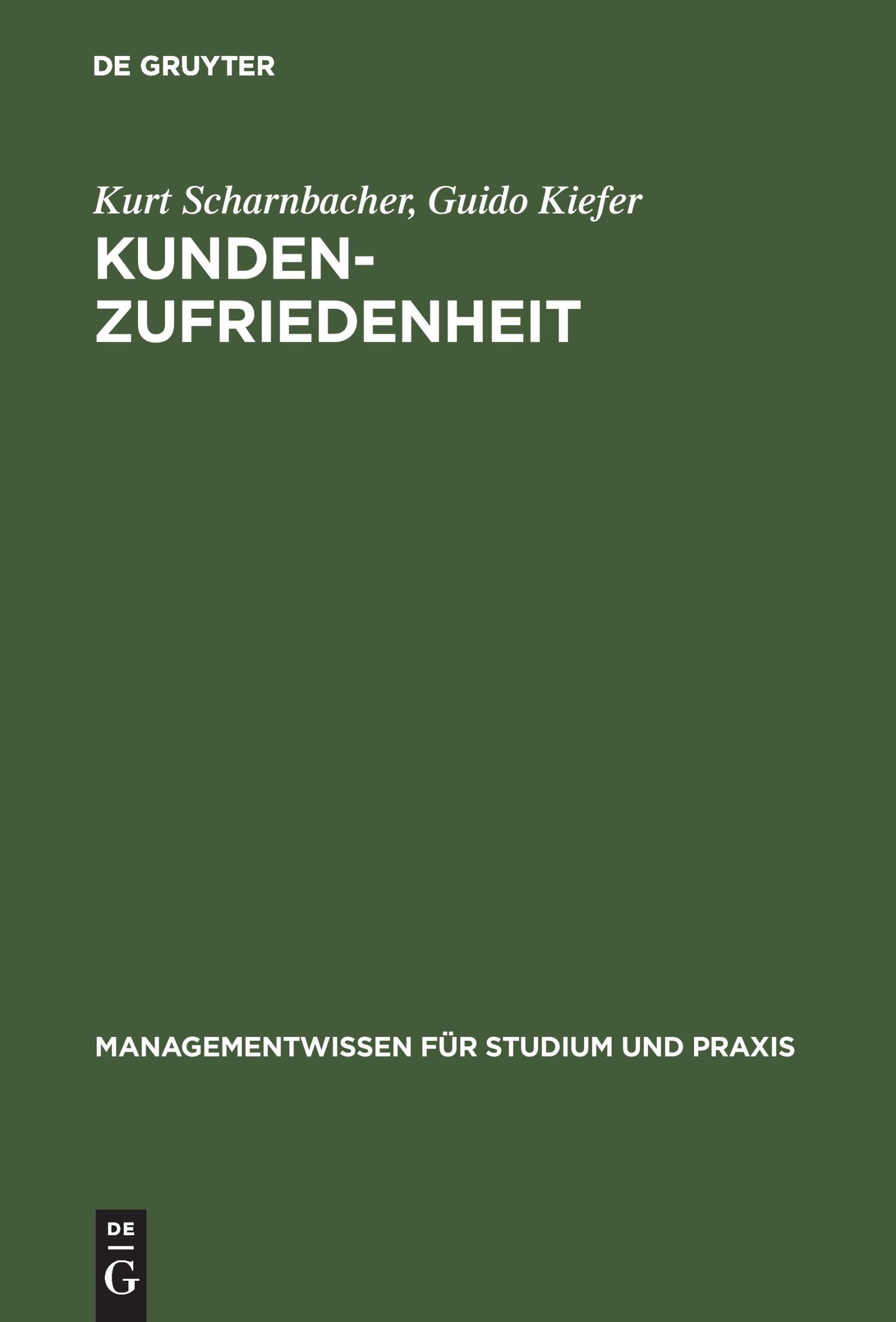 Cover: 9783486273489 | Kundenzufriedenheit | Analyse, Messbarkeit und Zertifizierung | Buch