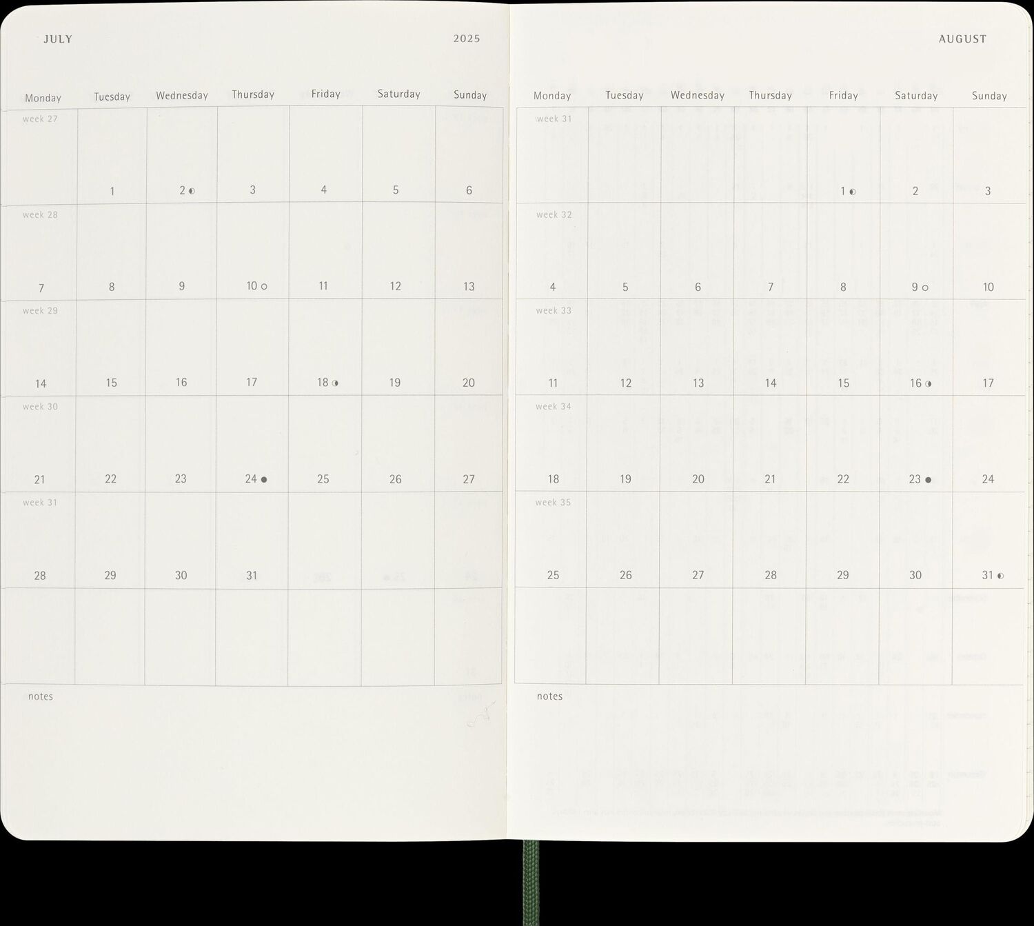 Bild: 8056999270728 | Moleskine 12 Monate Wochen Notizkalender 2025, Large/A5, 1 Wo = 1...