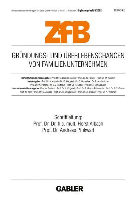 Cover: 9783409123303 | Gründungs- und Überlebenschancen von Familienunternehmen | Taschenbuch