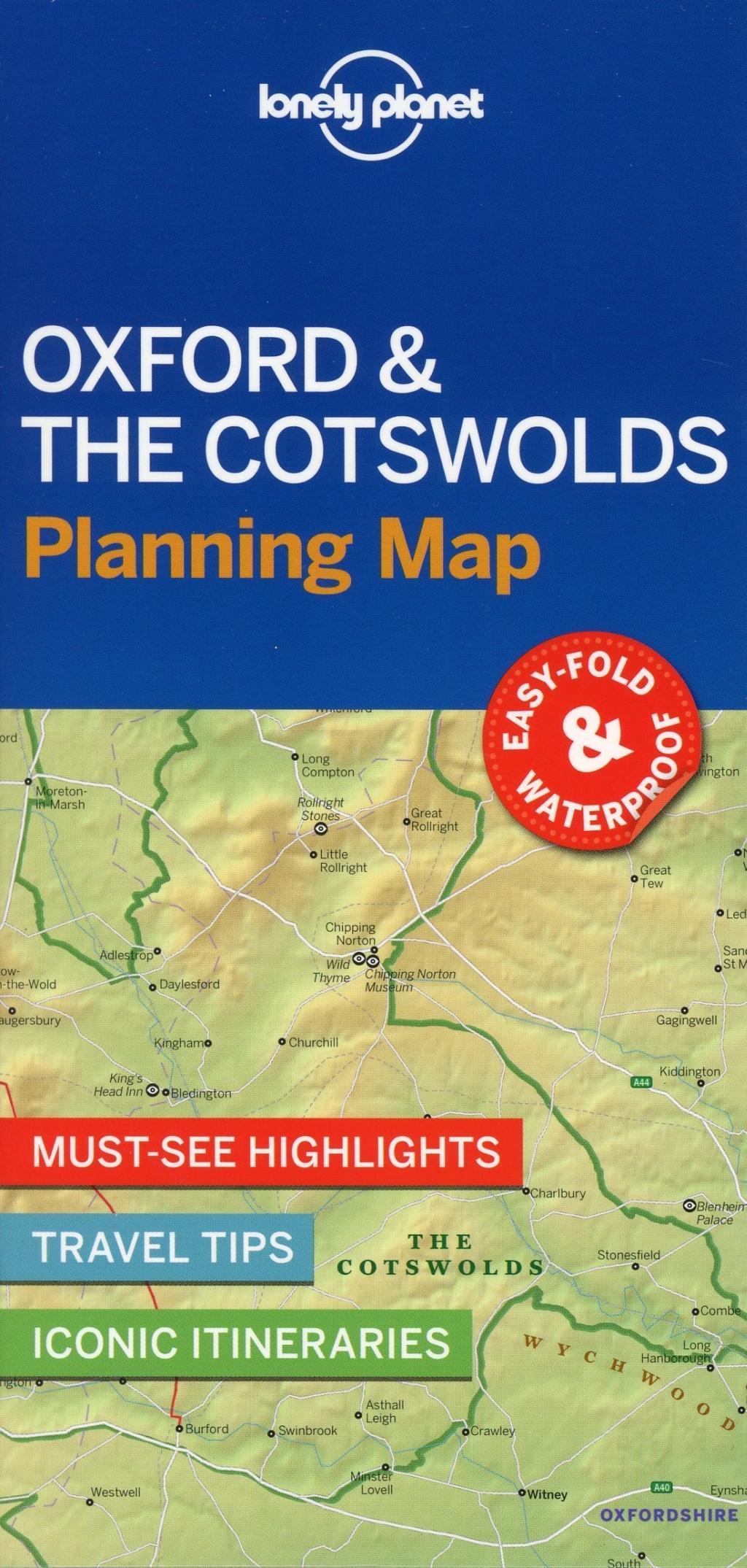 Cover: 9781788686020 | Lonely Planet Oxford &amp; the Cotswolds Planning Map | Lonely Planet