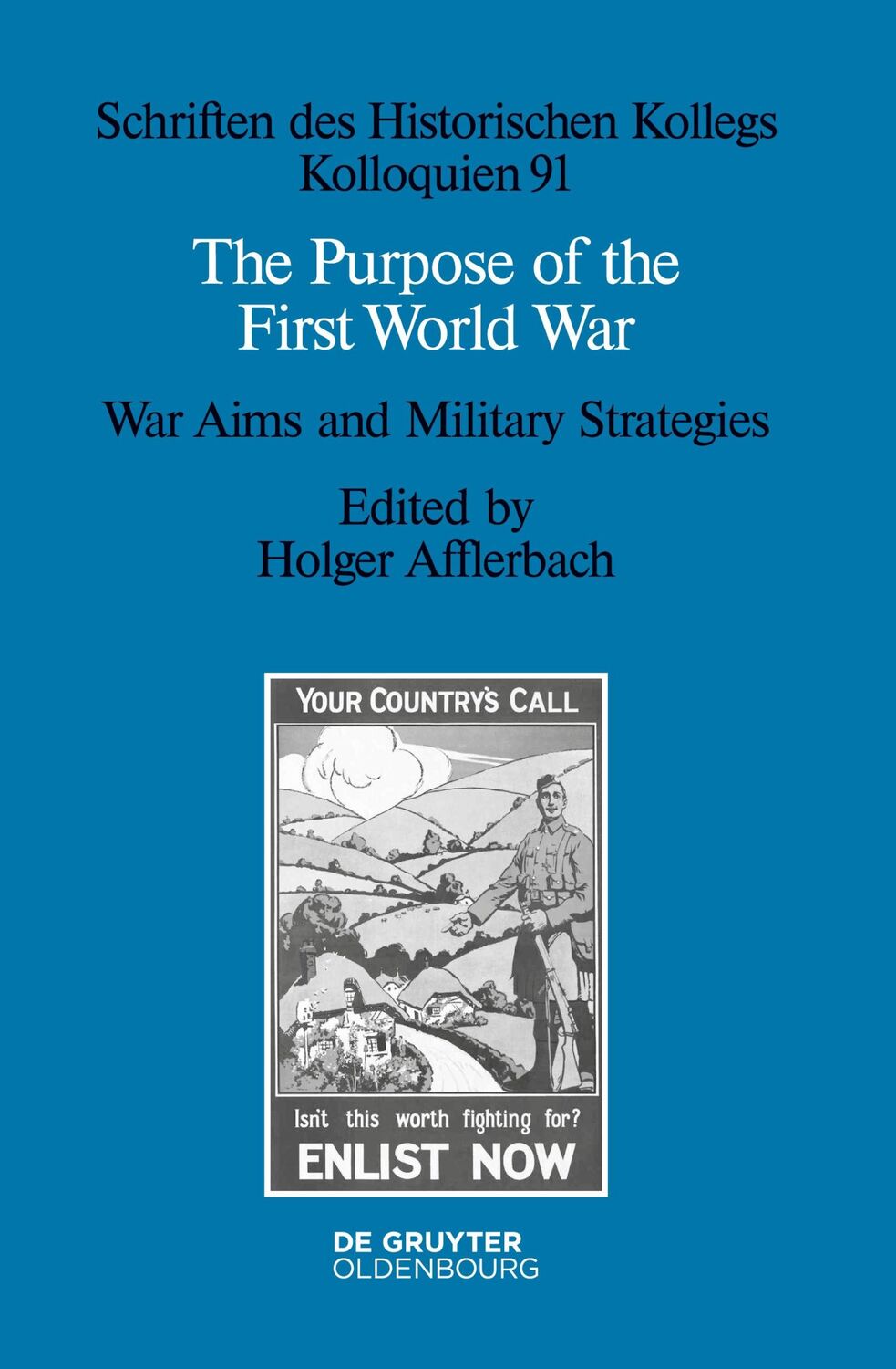 Cover: 9783110346220 | The Purpose of the First World War | War Aims and Military Strategies