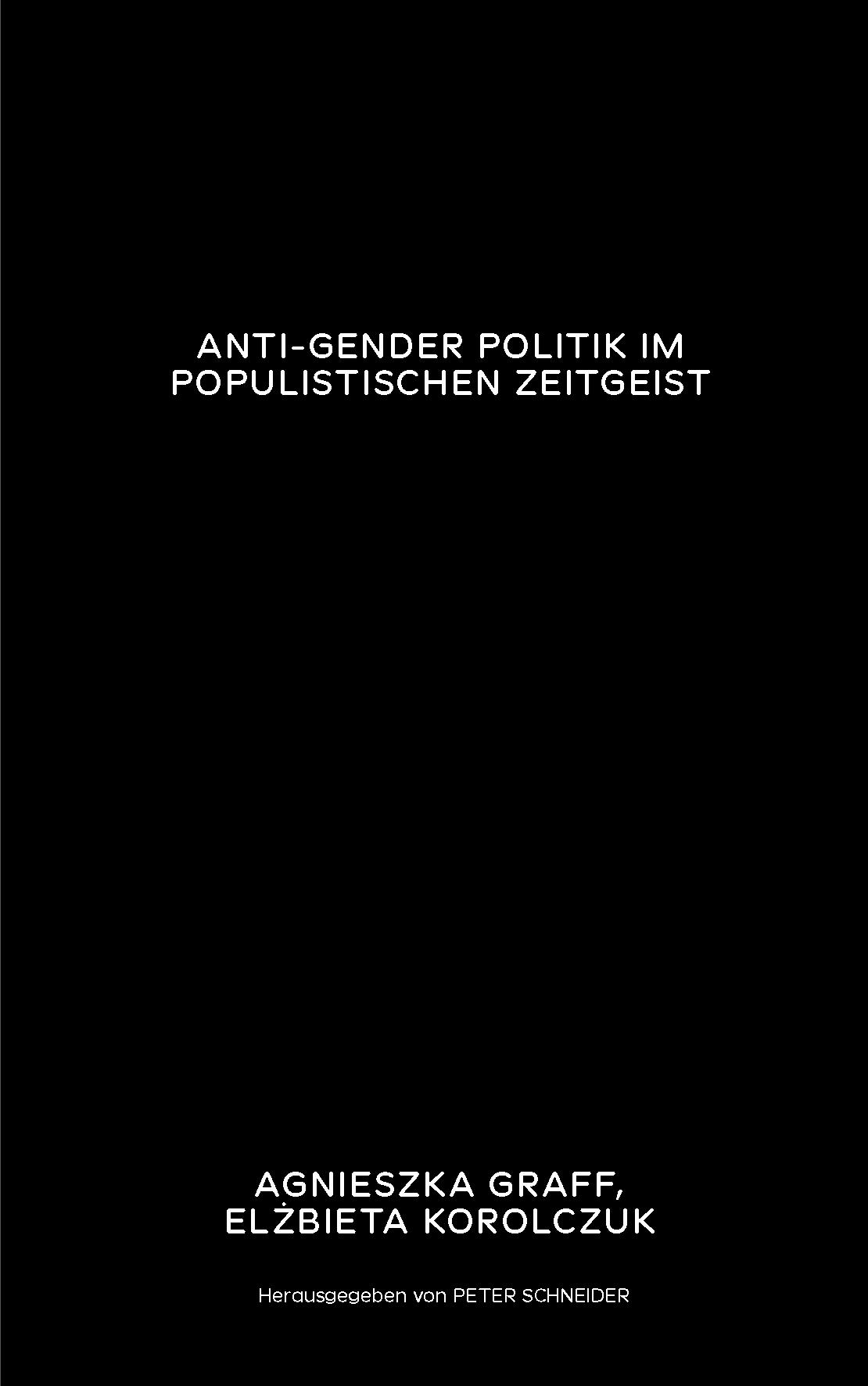 Cover: 9783907236864 | Anti-Gender Politik im populistischen Zeitgeist | EPF ESSAYS Band 7