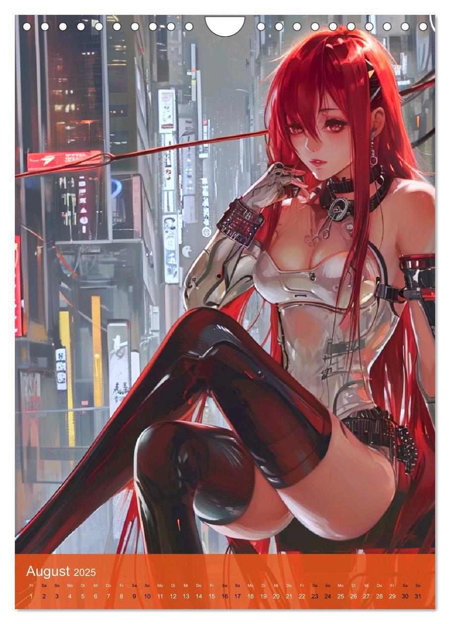 Bild: 9783383812798 | Manga-Comics. Cyberpunk Anime. Science Fiction Girls (Wandkalender...