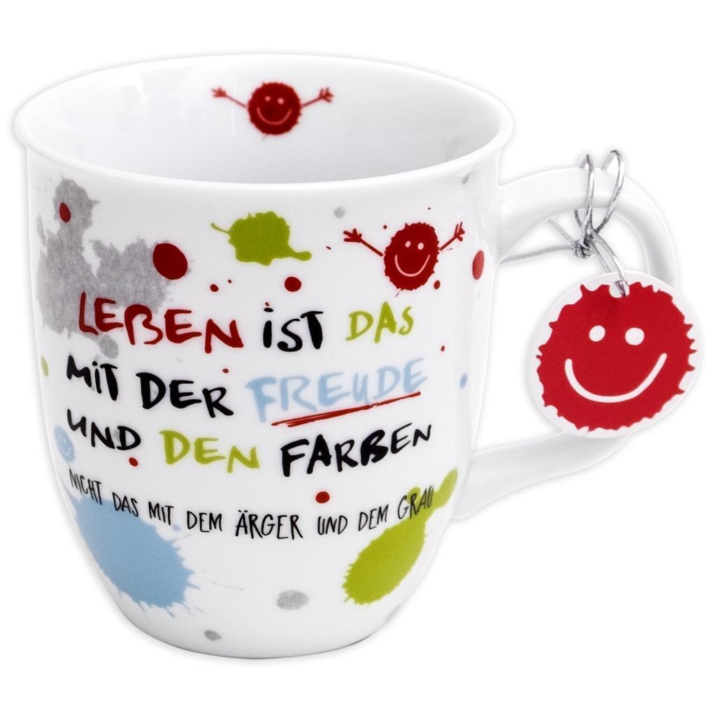 Cover: 4036018453572 | Happy Life 45357 Tasse mit Motivdruck: "Leben ist das mit der...