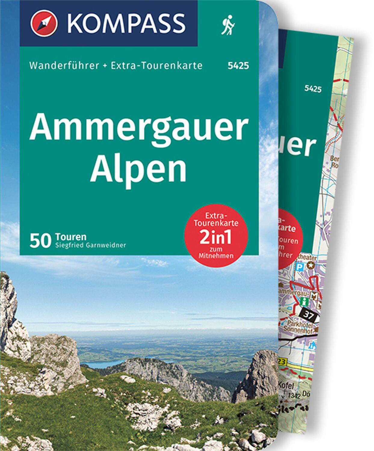 Cover: 9783991214885 | KOMPASS Wanderführer Ammergauer Alpen, 50 Touren mit Extra-Tourenkarte