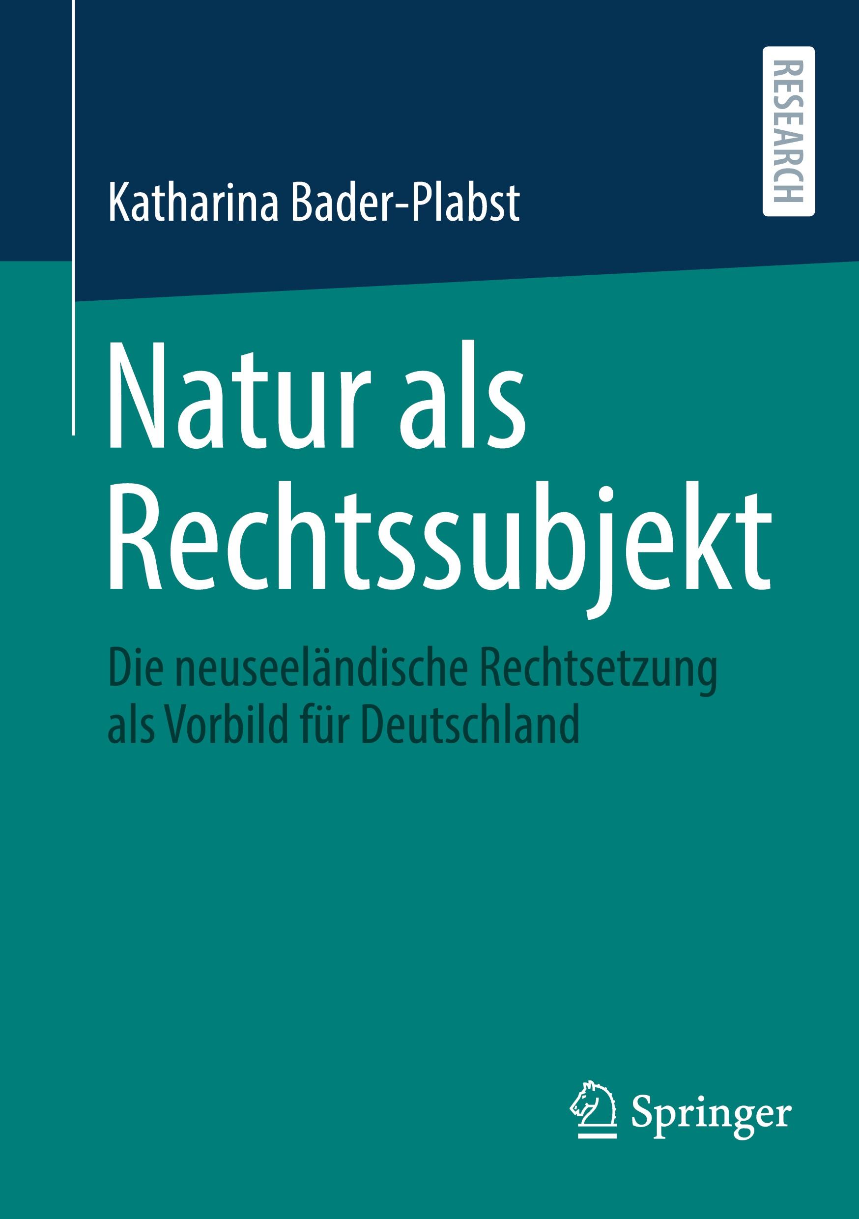 Cover: 9783658441197 | Natur als Rechtssubjekt | Katharina Bader-Plabst | Taschenbuch | xvii