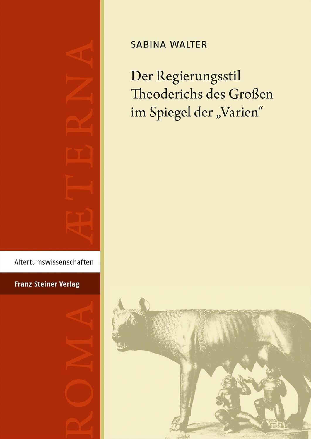 Cover: 9783515134422 | Der Regierungsstil Theoderichs des Großen im Spiegel der ¿Varien¿