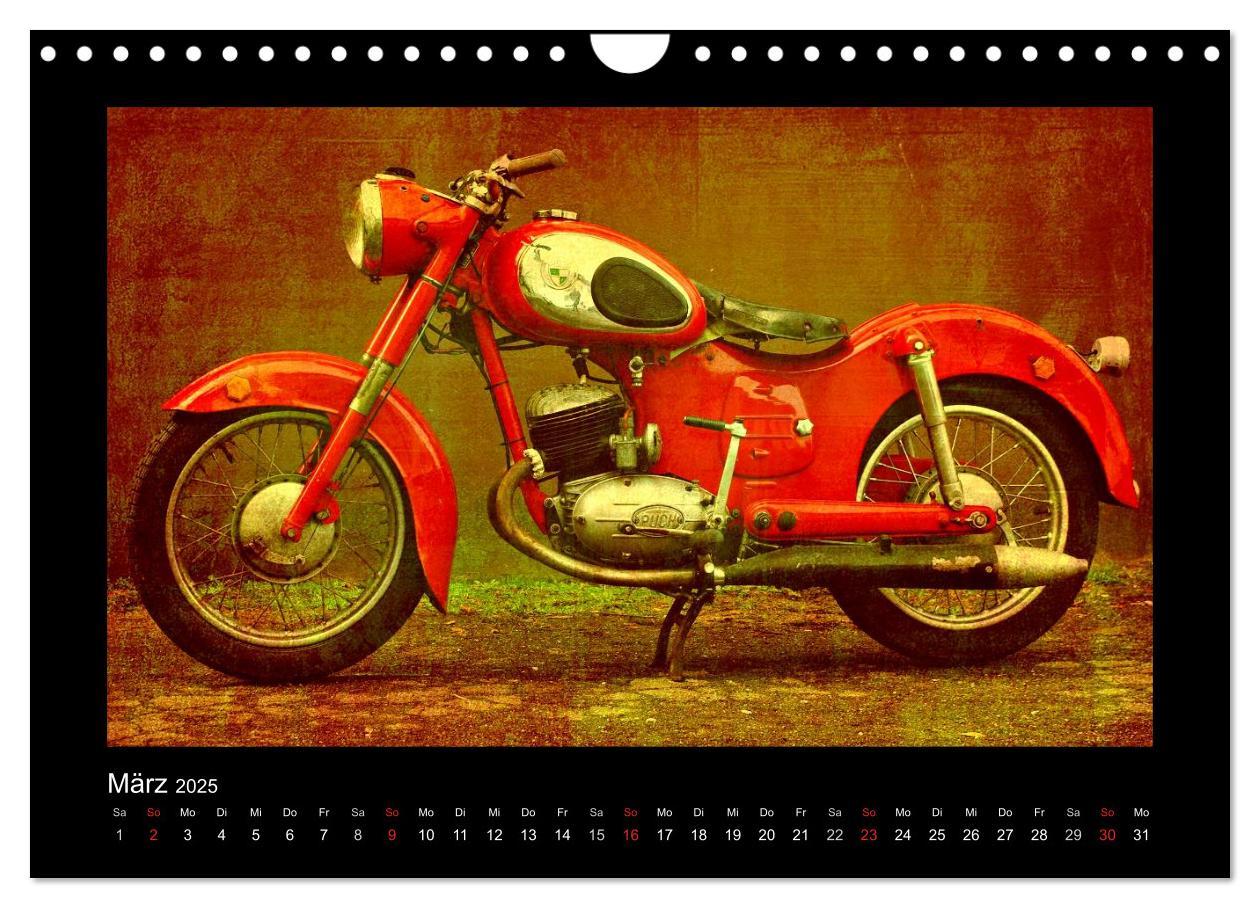 Bild: 9783435839957 | Motorrad Oldtimer (Wandkalender 2025 DIN A4 quer), CALVENDO...